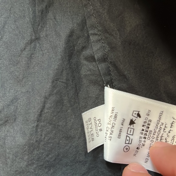 Doen Ischia black cotton poplin smocked midi dress, size large - Picture 9 of 9